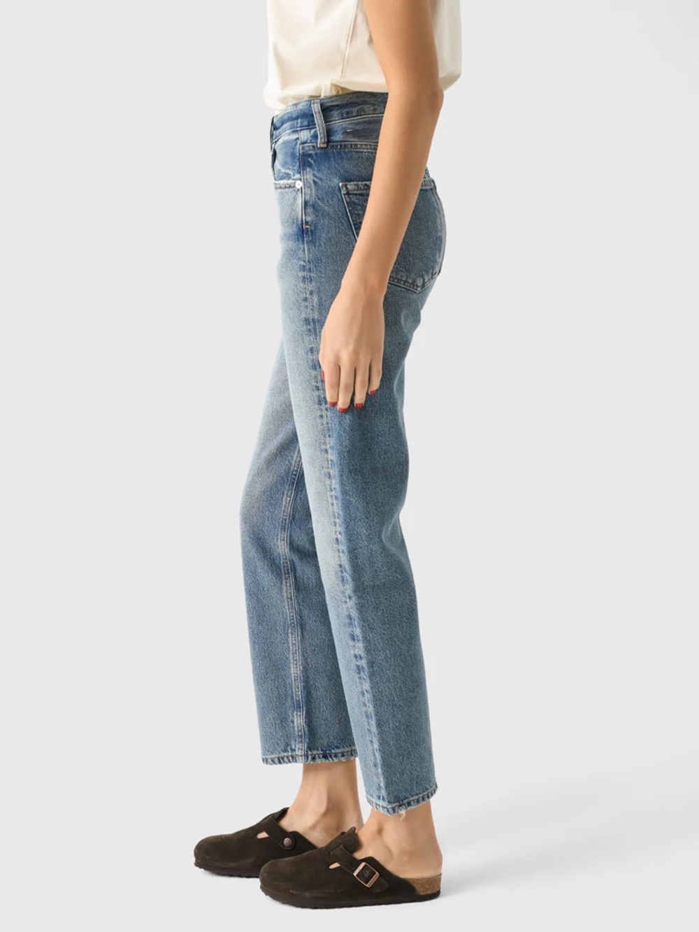 Citizens of Humanity Blaine 24 high rise straight jeans ankle jeans, color Perri - Picture 3 of 12